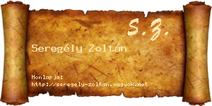 Seregély Zoltán névjegykártya